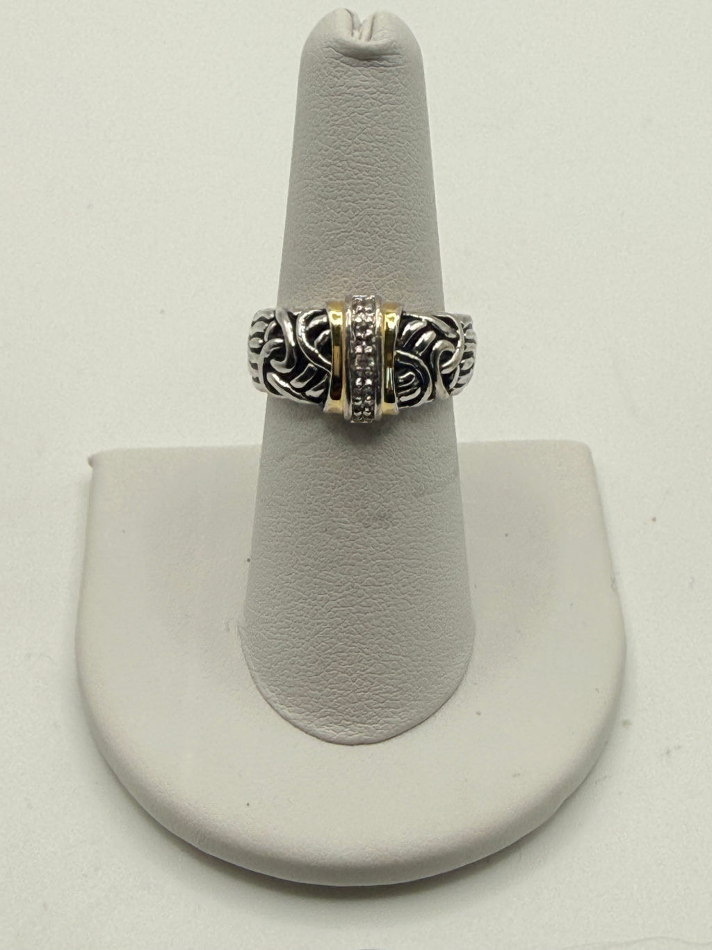City Rox Ring in Silver and Gold Tone - Estate Sale (Great Condition)