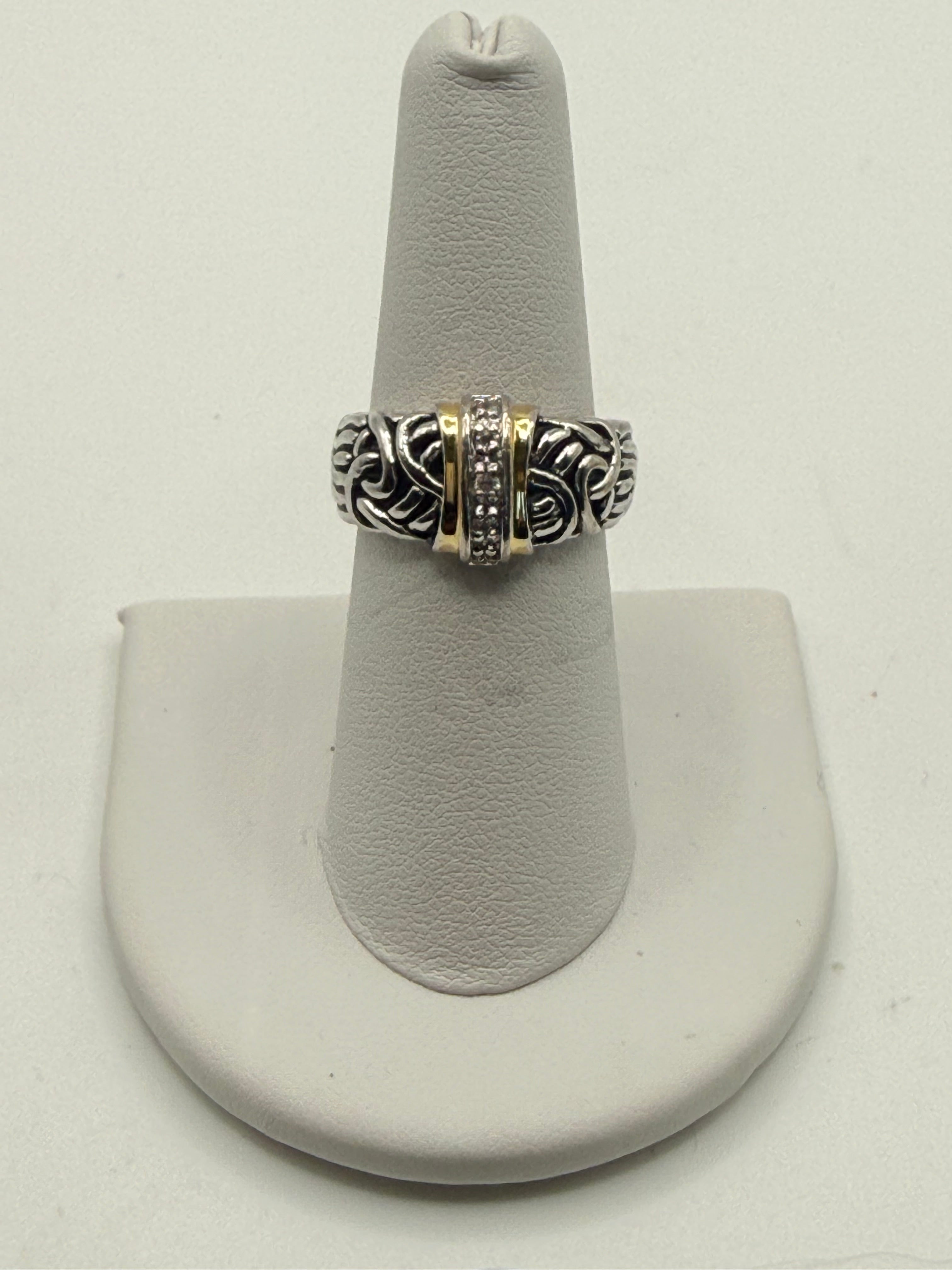City Rox Ring in Silver and Gold Tone - Estate Sale (Great Condition)