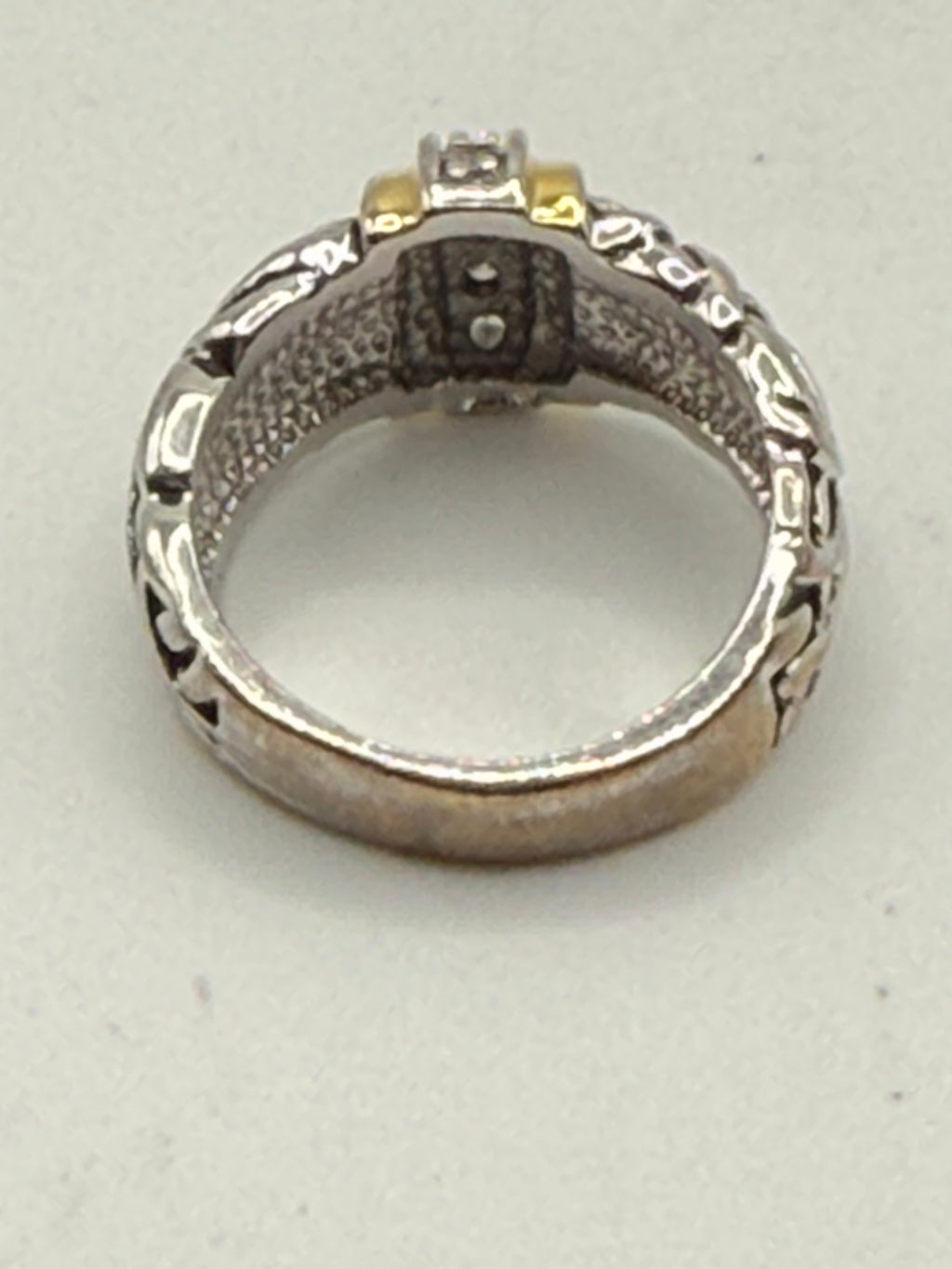 City Rox Ring in Silver and Gold Tone - Estate Sale (Great Condition)