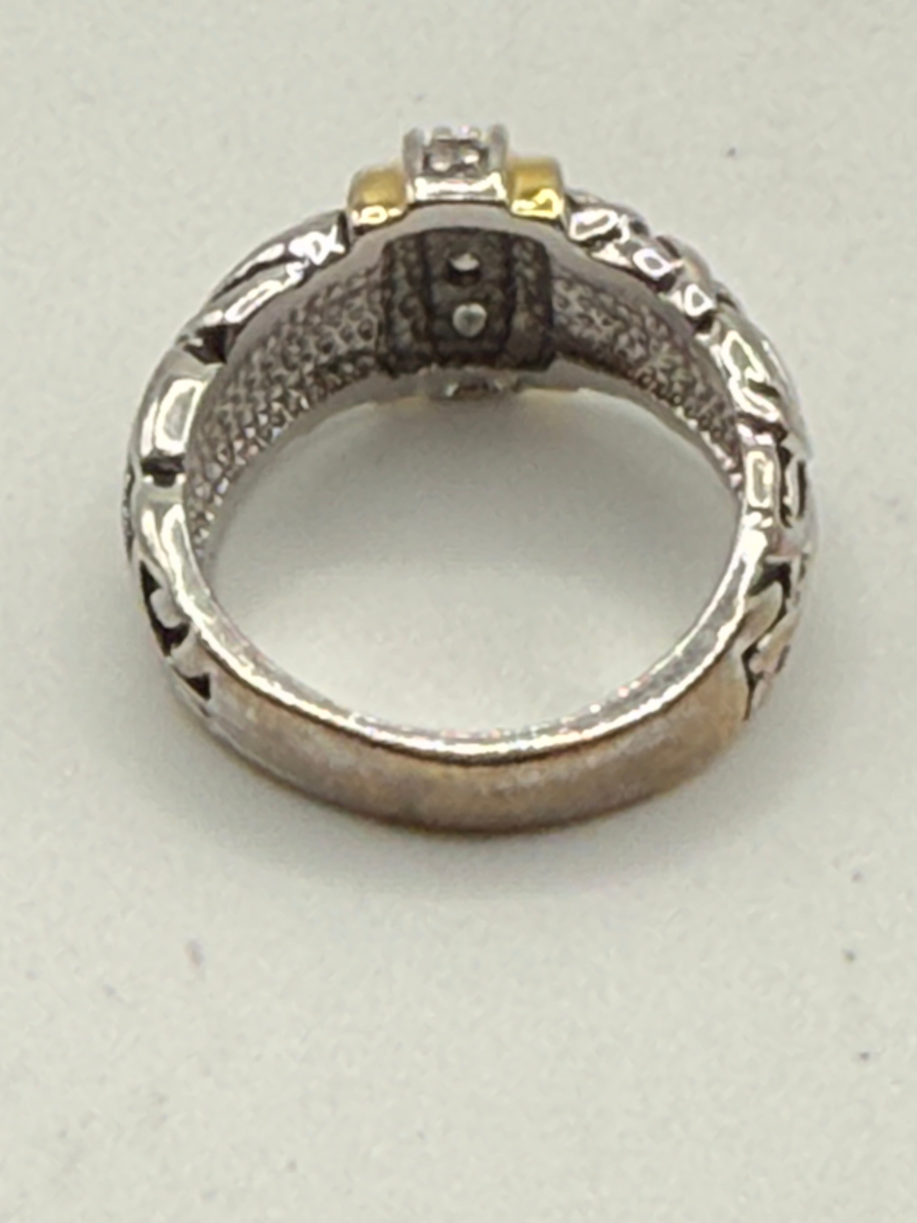 City Rox Ring in Silver and Gold Tone - Estate Sale (Great Condition)