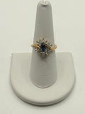 Vintage Sapphire Tone Cluster Ring | Marquise Blue Stone Cocktail Ring | Estate Jewelry - Estate Sale (Great Condition)