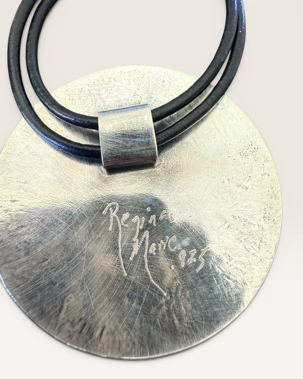 Regina Marie Sterling Silver Hubei Turquoise Necklace - Estate Sale (Great Condition)
