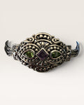 Amethyst and Peridot Sterling Silver Bracelet - Estate Sale (Great Condition)