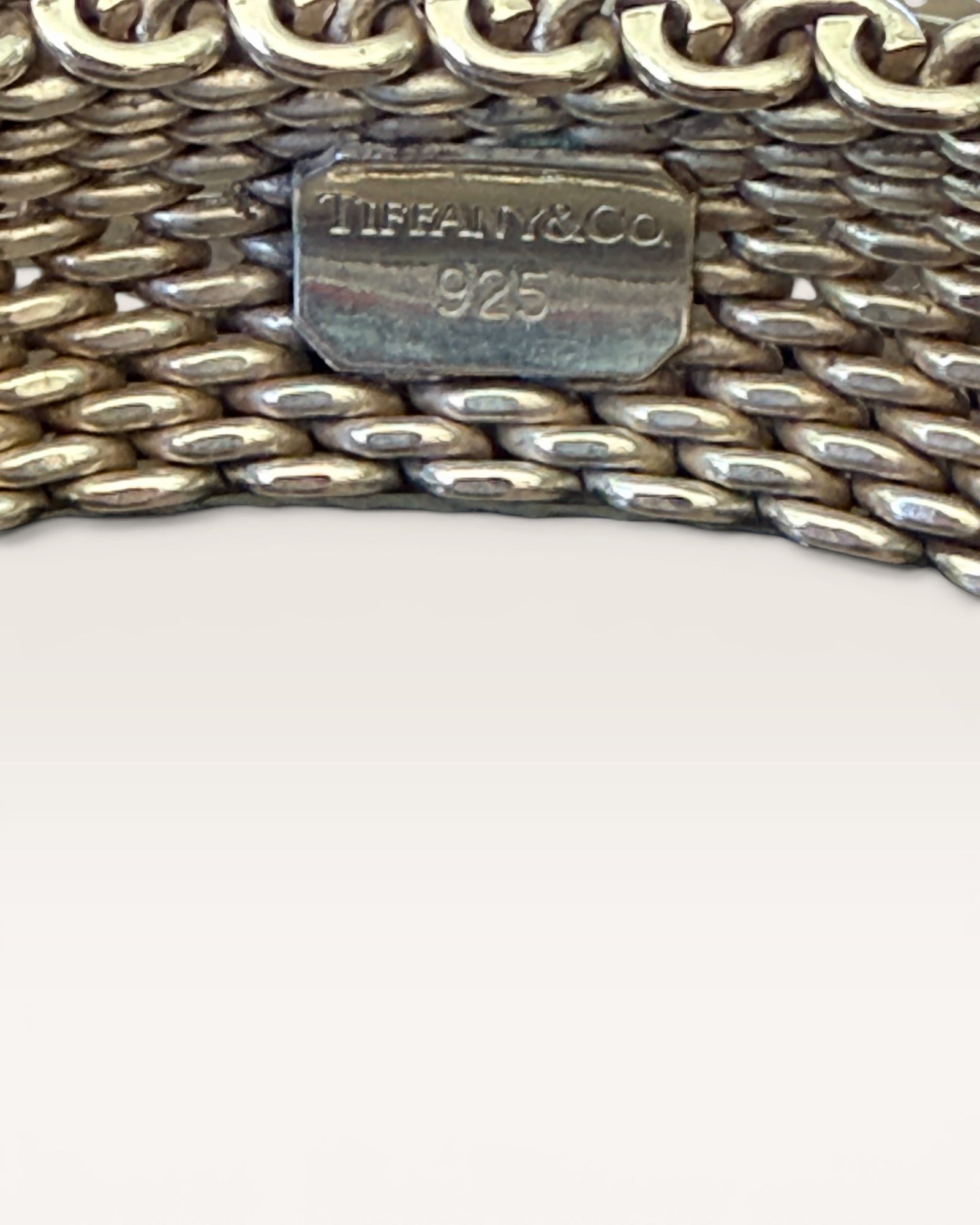 Tiffany & Co Mesh 7.5” 57 grams Sterling Silver Bracelet - Estate Sale (Great Condition)