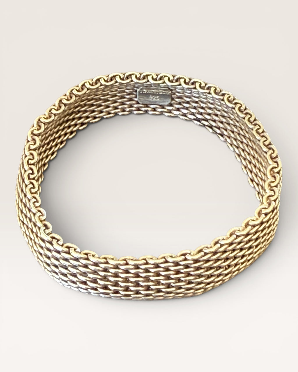 Tiffany & Co Mesh 7.5” 57 grams Sterling Silver Bracelet - Estate Sale (Great Condition)