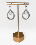 Carolyn Pollack Sterling Silver White Buffalo Teardrop Earrings - Estate Sale (Great Condition)
