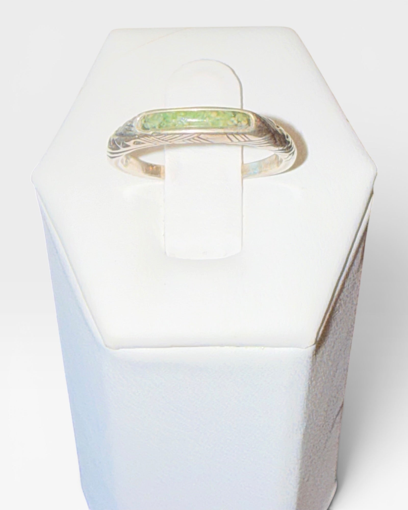Carolyn Pollock Sterling Silver Relios Ring With Variscite Stone - Estate Sale (Great Condition)