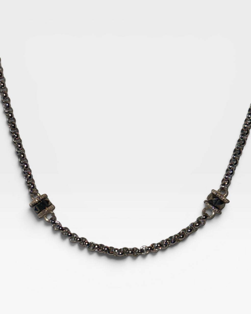 Judith Jack Sterling Silver cable Necklace with Marcasite Charms - Estate Sale (Great Condition)