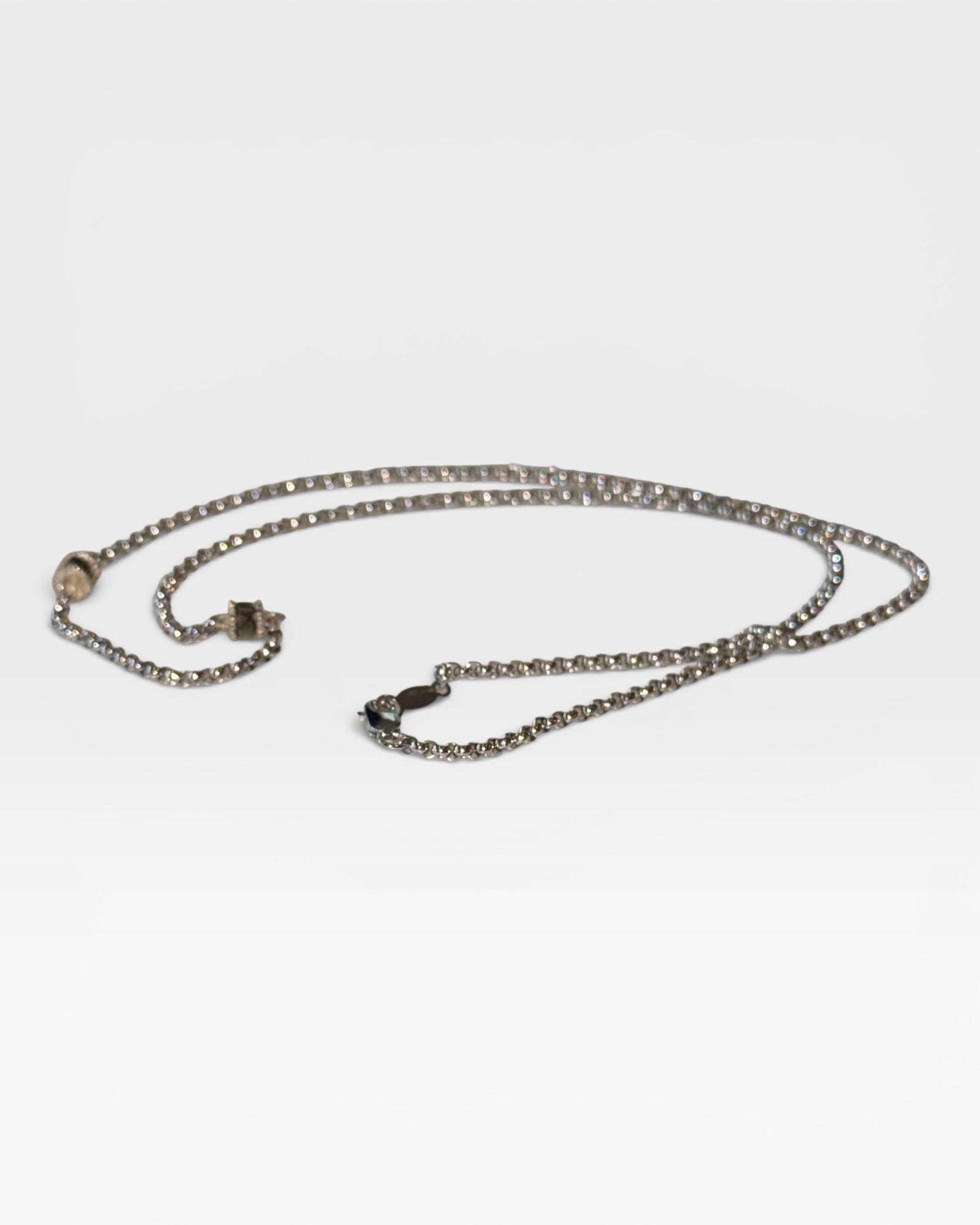 Judith Jack Sterling Silver cable Necklace with Marcasite Charms - Estate Sale (Great Condition)