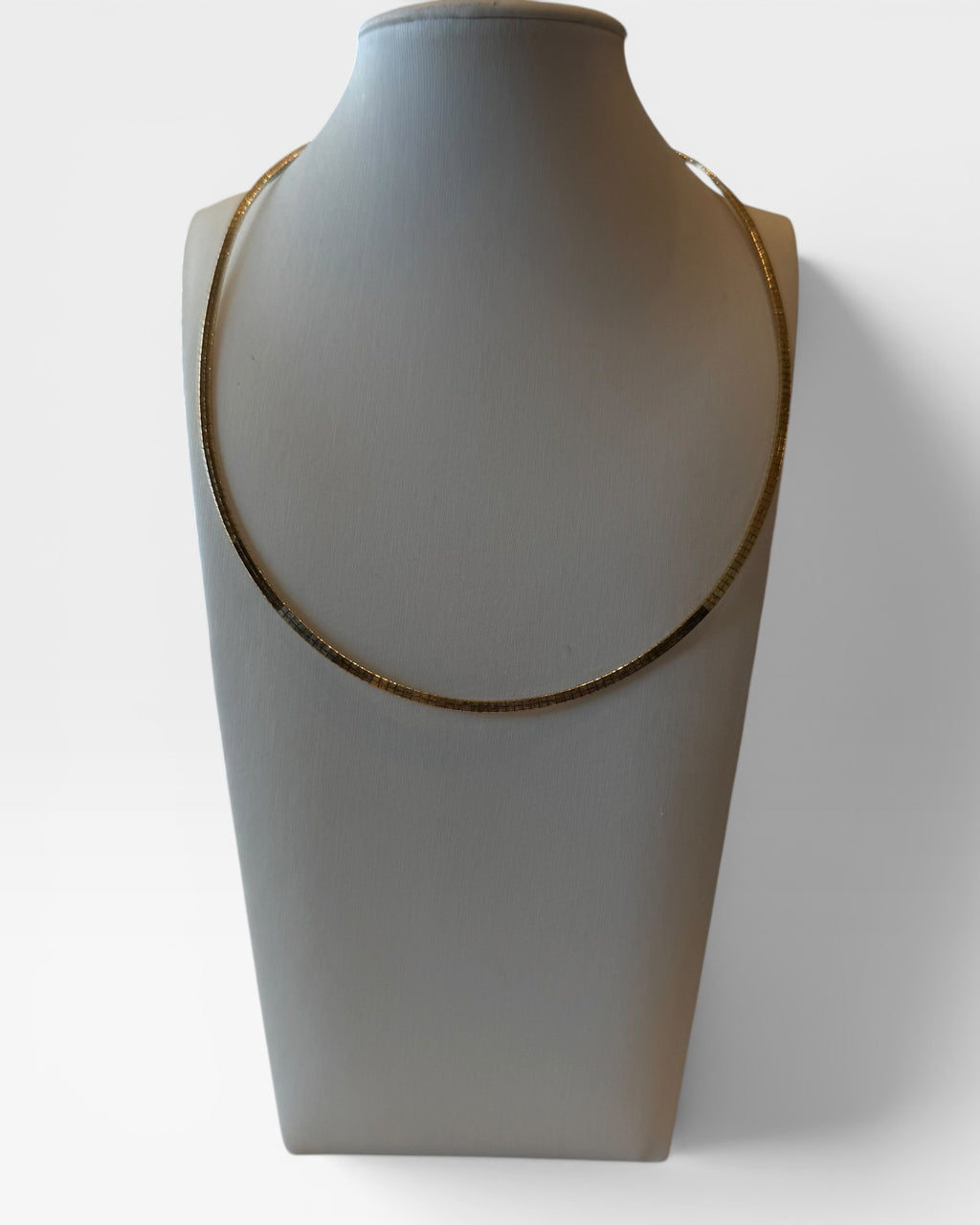 Gold Over Sterling Silver Omega Chain Necklace - Estate Sale (Great Condition)