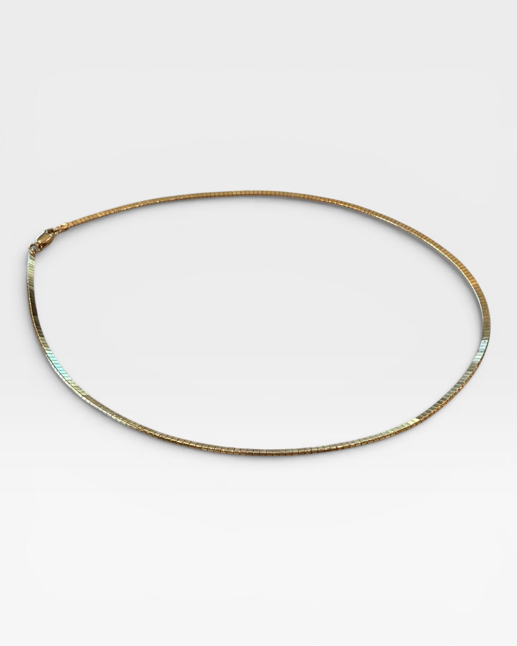 Gold Over Sterling Silver Omega Chain Necklace - Estate Sale (Great Condition)