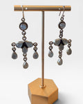 Mother of Pearl Sterling Silver Chandelier Earrings - Estate Sale (Great Condition)