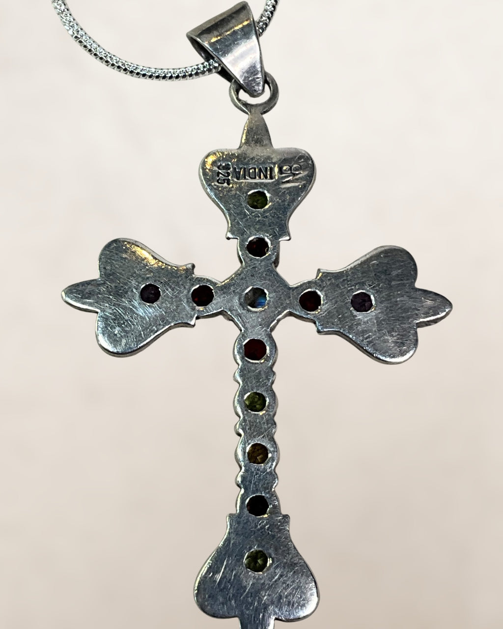 Nicky Butler Multi gemstone Cross Necklace