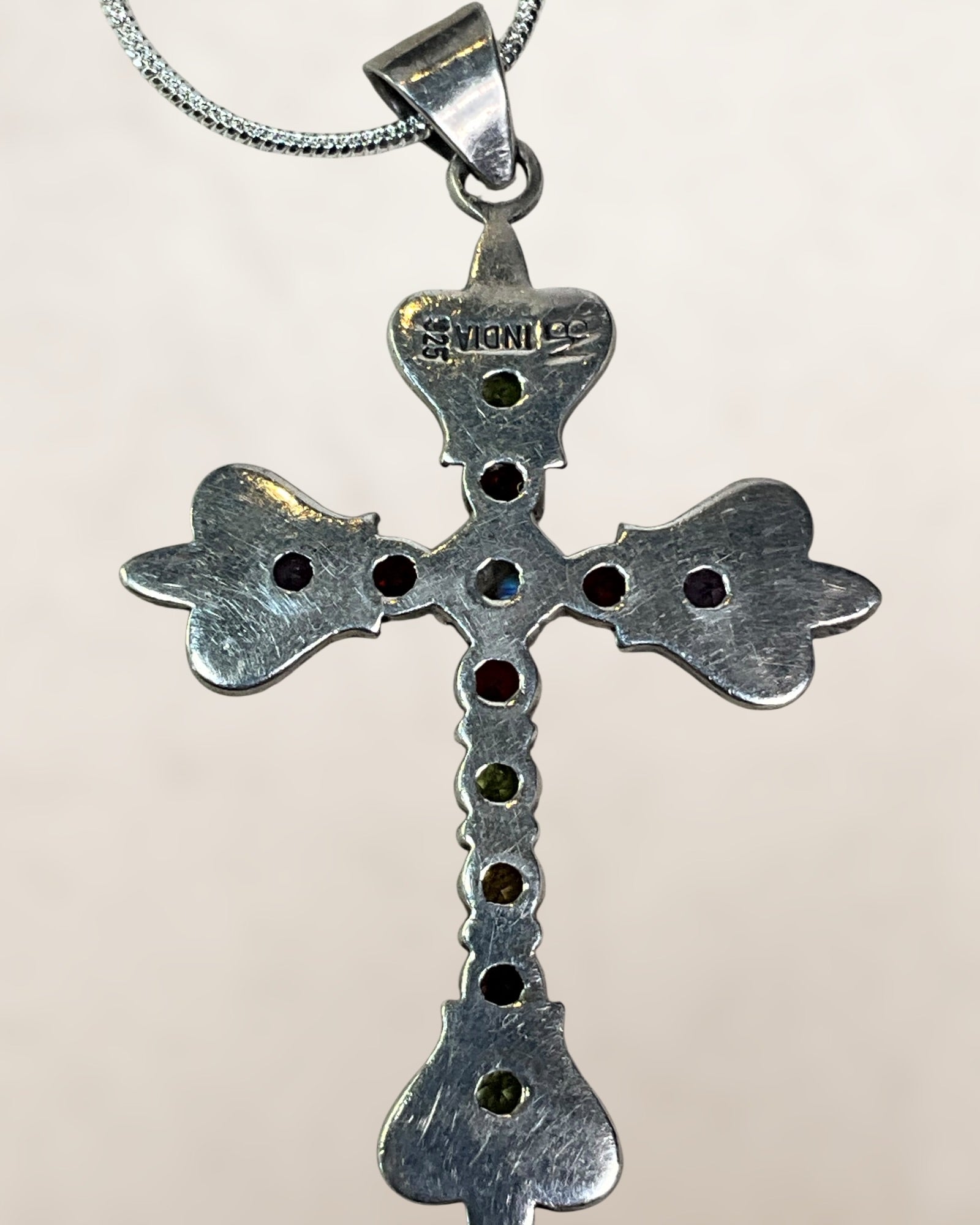 Nicky Butler Multi gemstone Cross Necklace