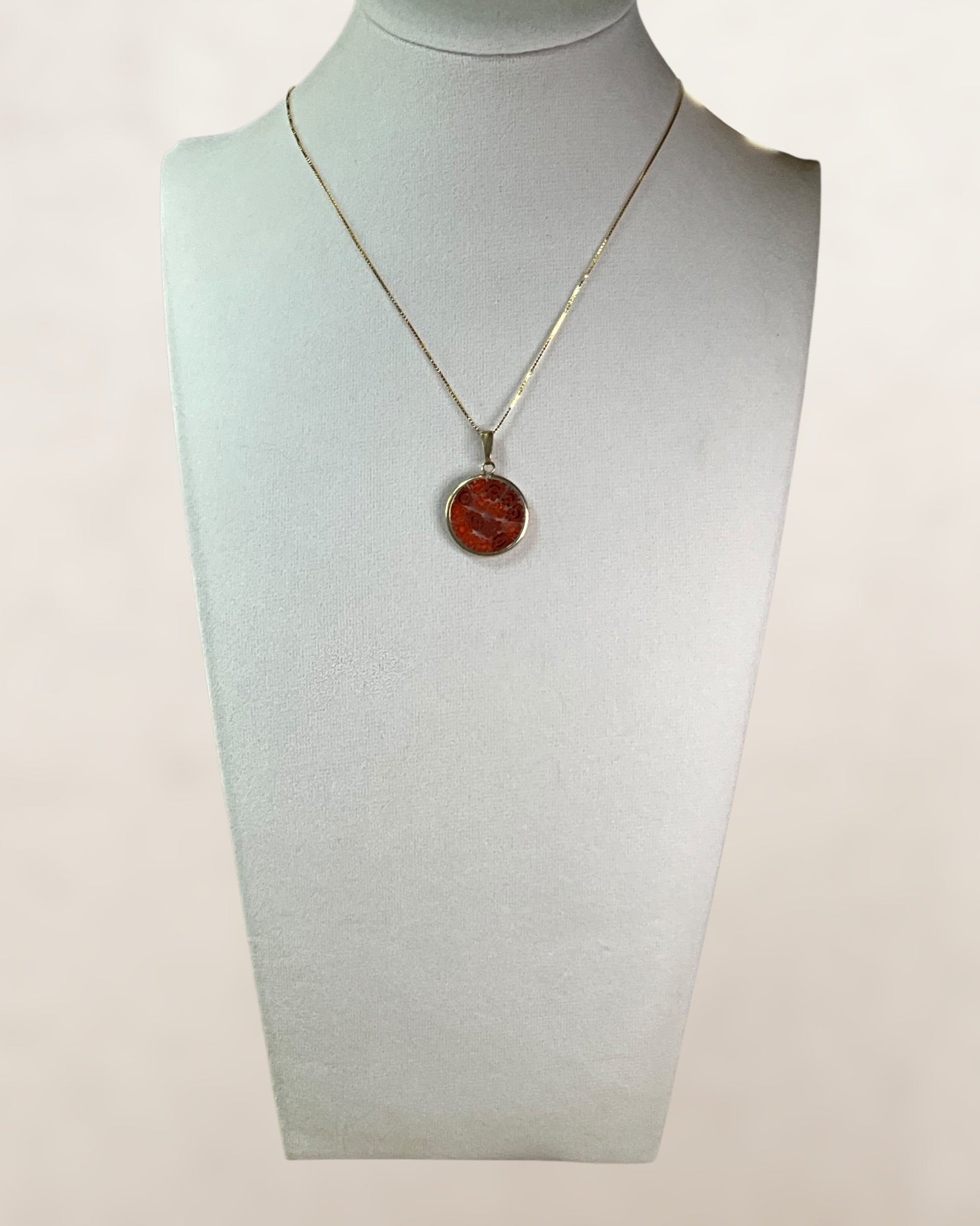 Sterling Silver Milifori Murano Glass Pendant Necklace