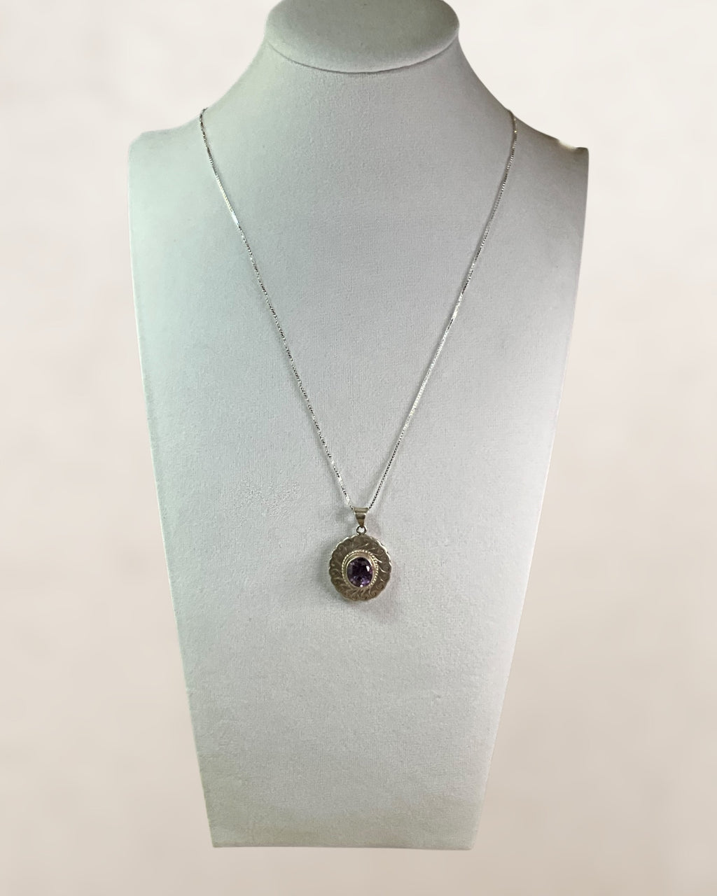 Sterling Silver Lab Grown Alexandrite Pendant Necklace