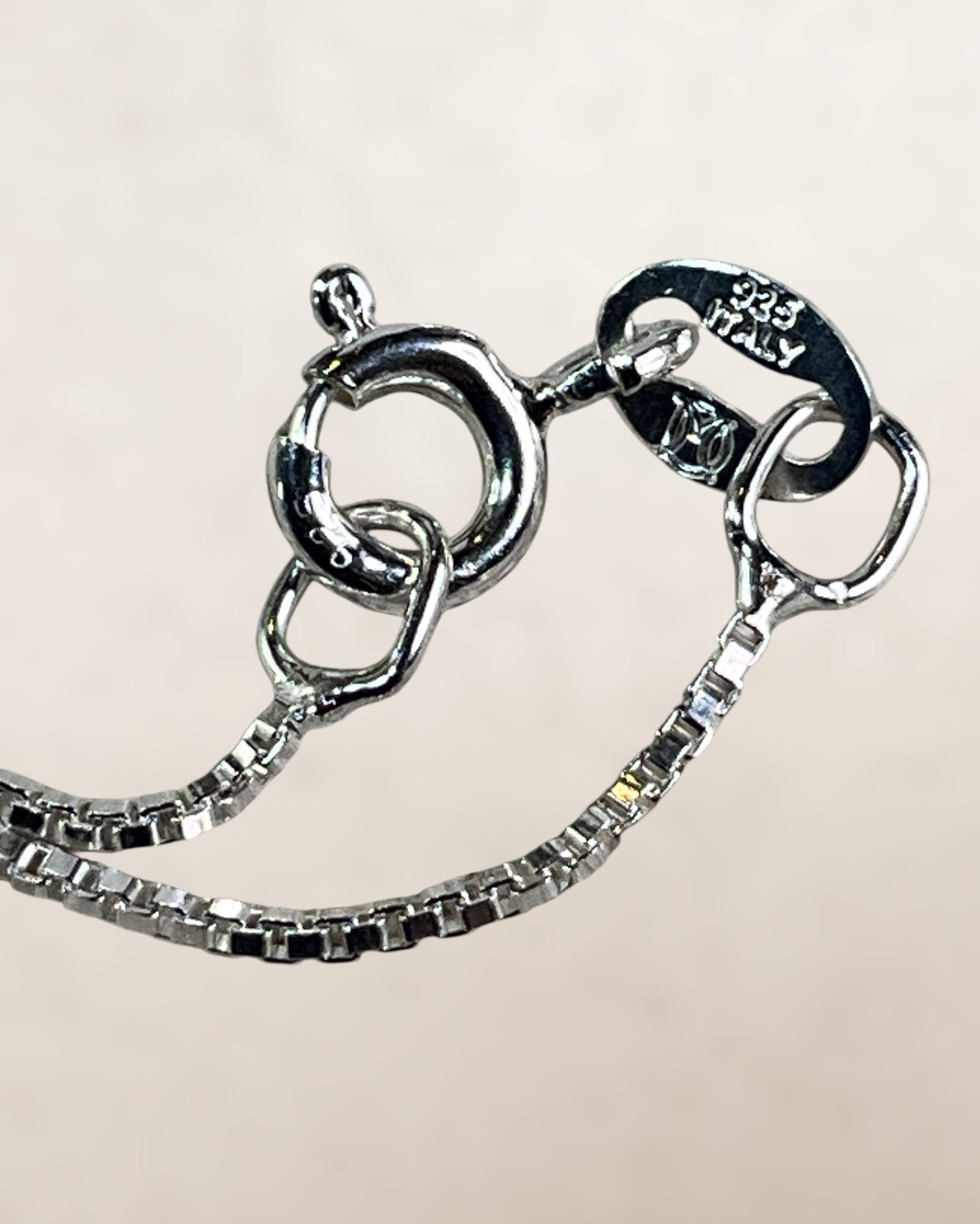 Sterling Silver Real Round-Cut Diamond Twisted Infinity Slide Pendant Necklace