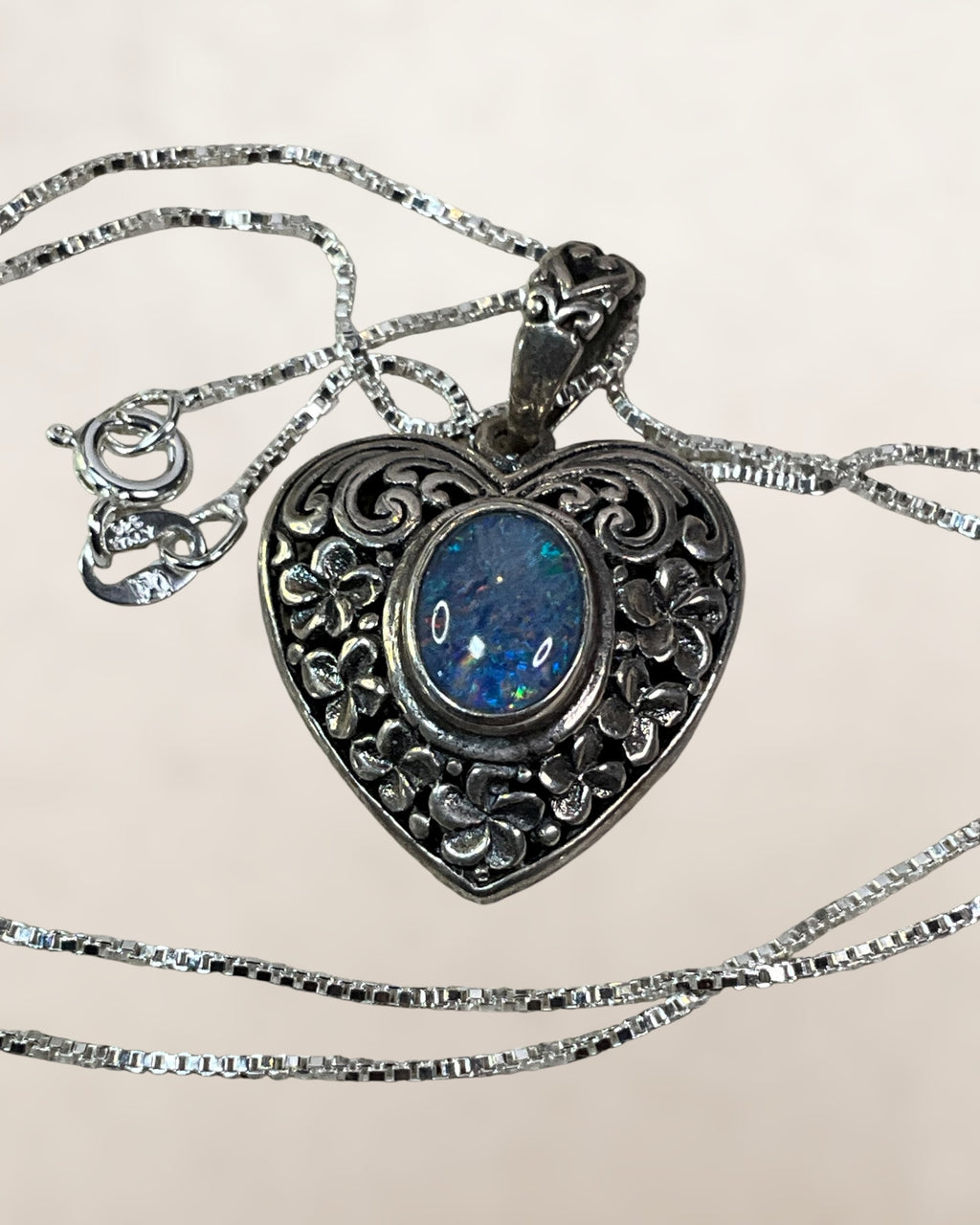 Australian Opal Pendant Necklace