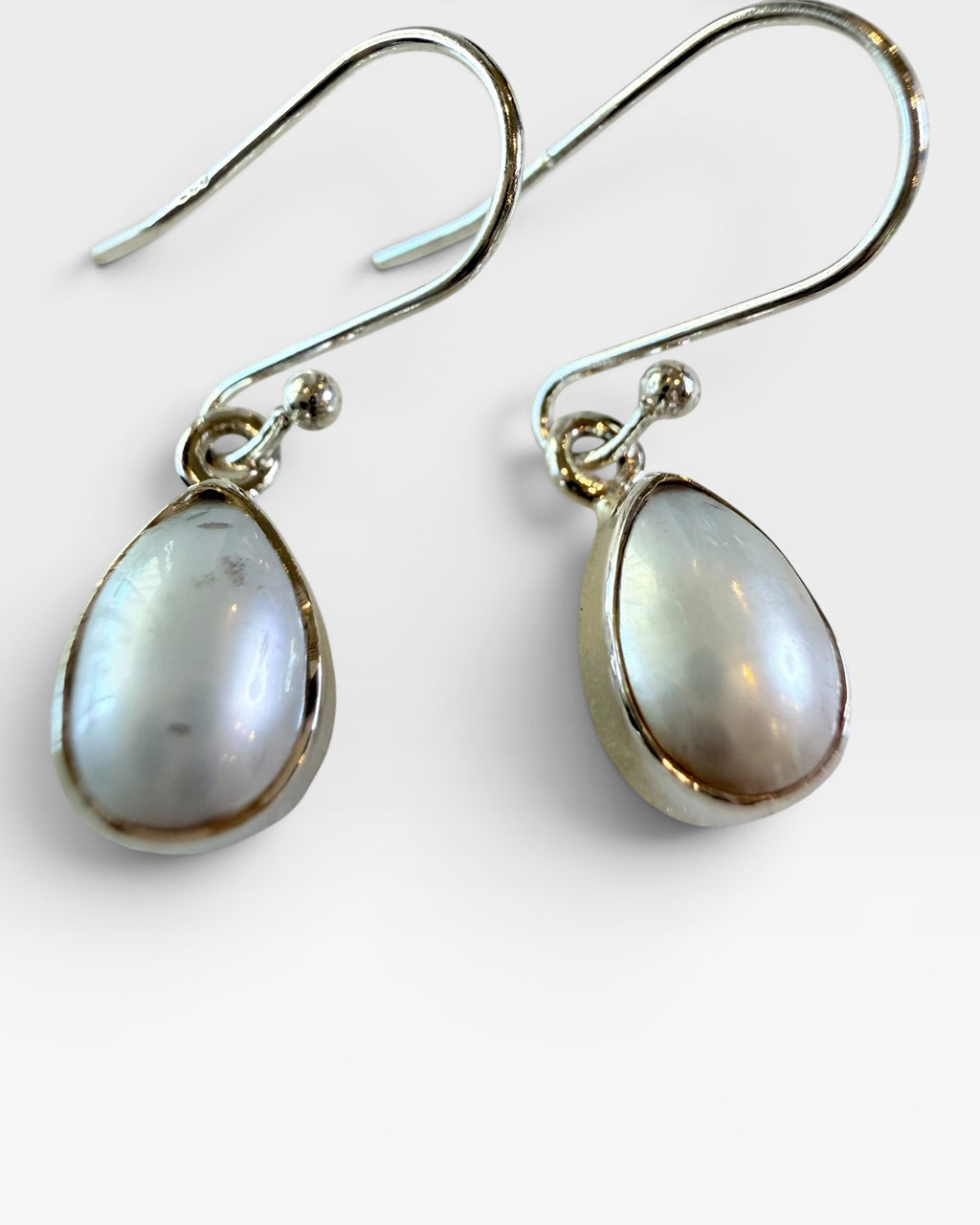 Sterling Silver Pearl Dangle Earrings