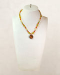 Swarovski 14-17” Fall Colored Glass and Silver Plated Bezel Necklace - Estate Sale (Great Condition)