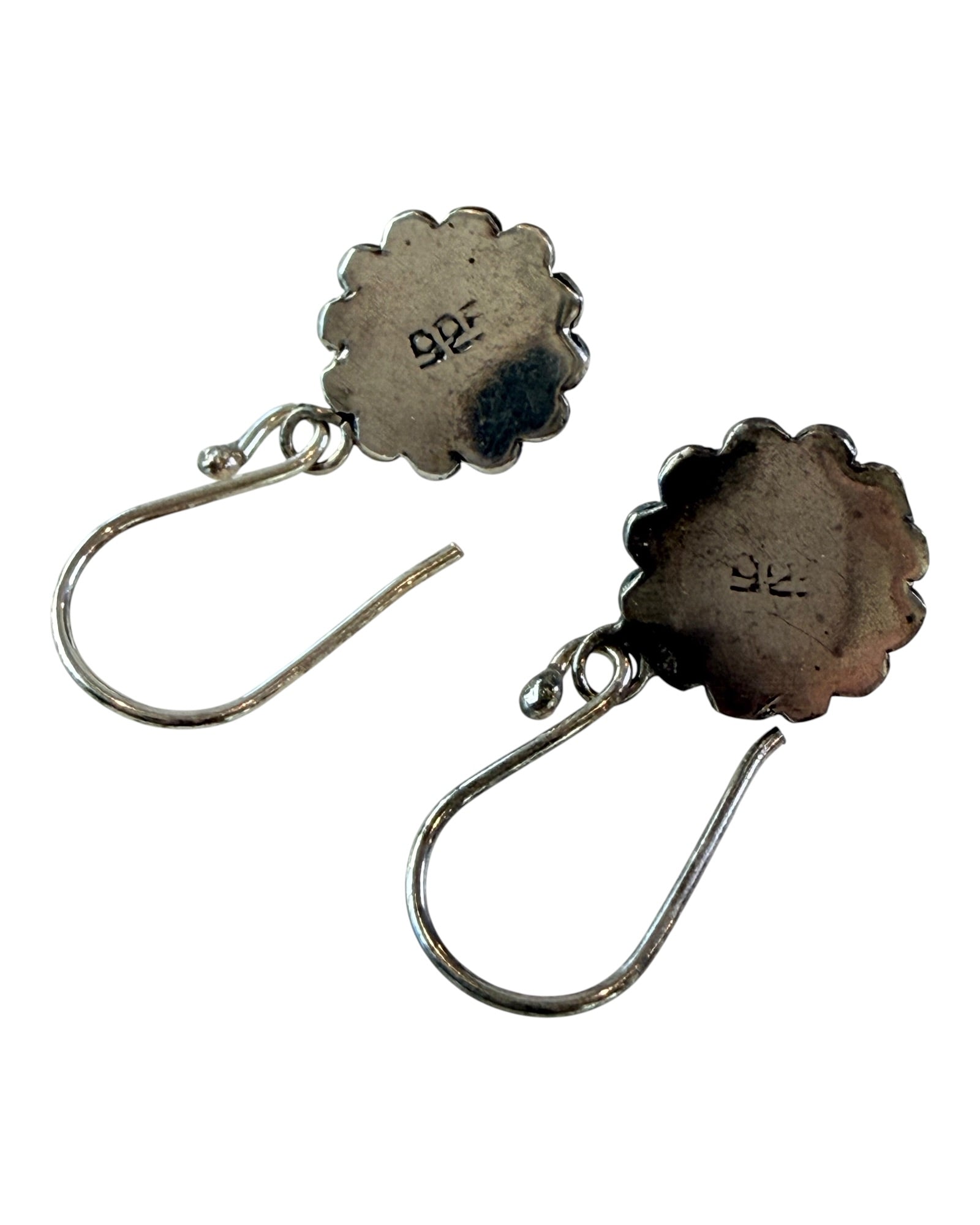 Sterling Silver Natural Bali Sugilite Dangle Earrings