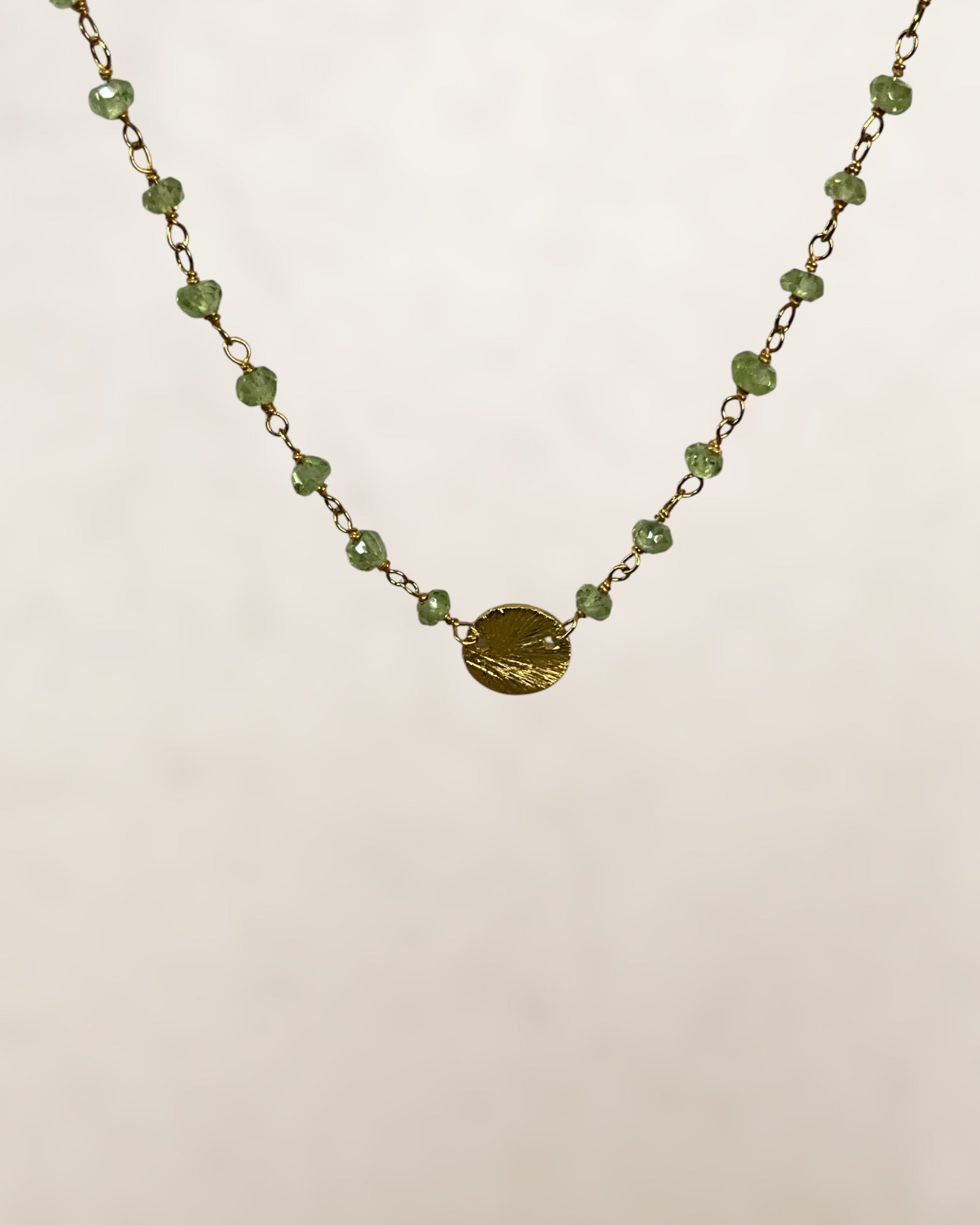 18k Gold Over Sterling Silver Peridot Necklace