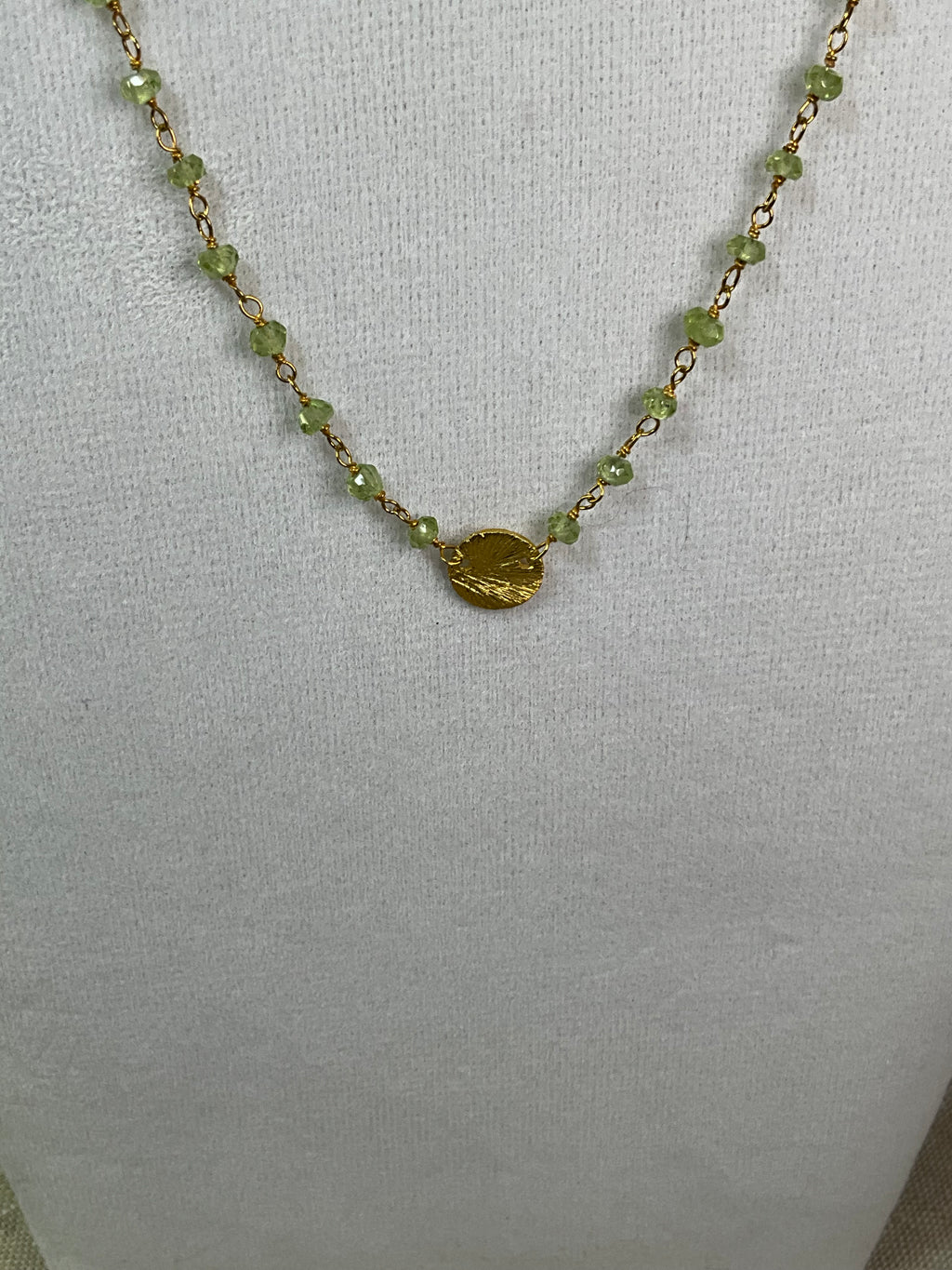 18k Gold Over Sterling Silver Peridot Necklace