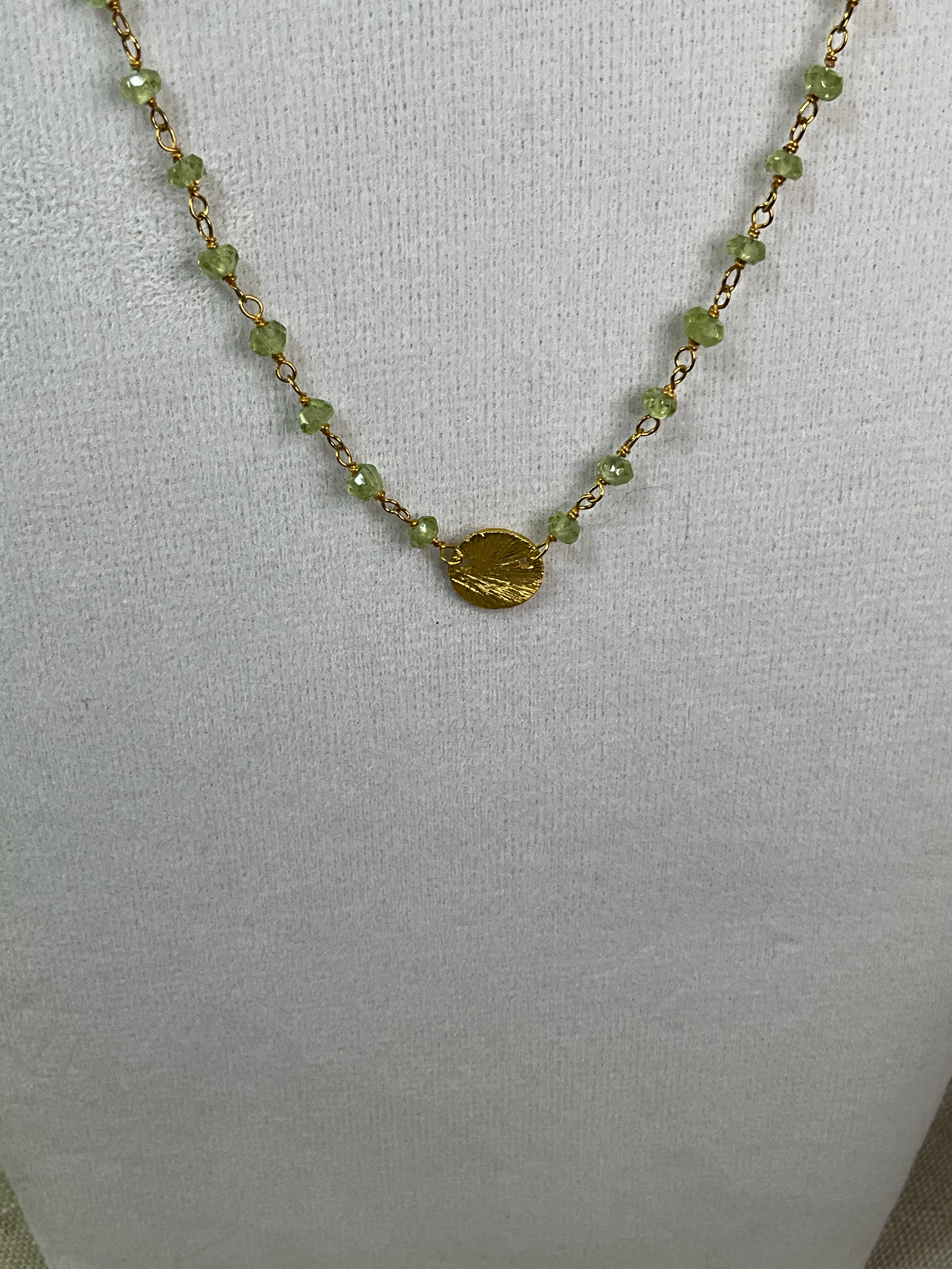 18k Gold Over Sterling Silver Peridot Necklace