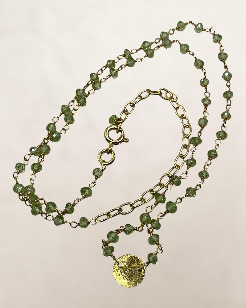 18k Gold Over Sterling Silver Peridot Necklace