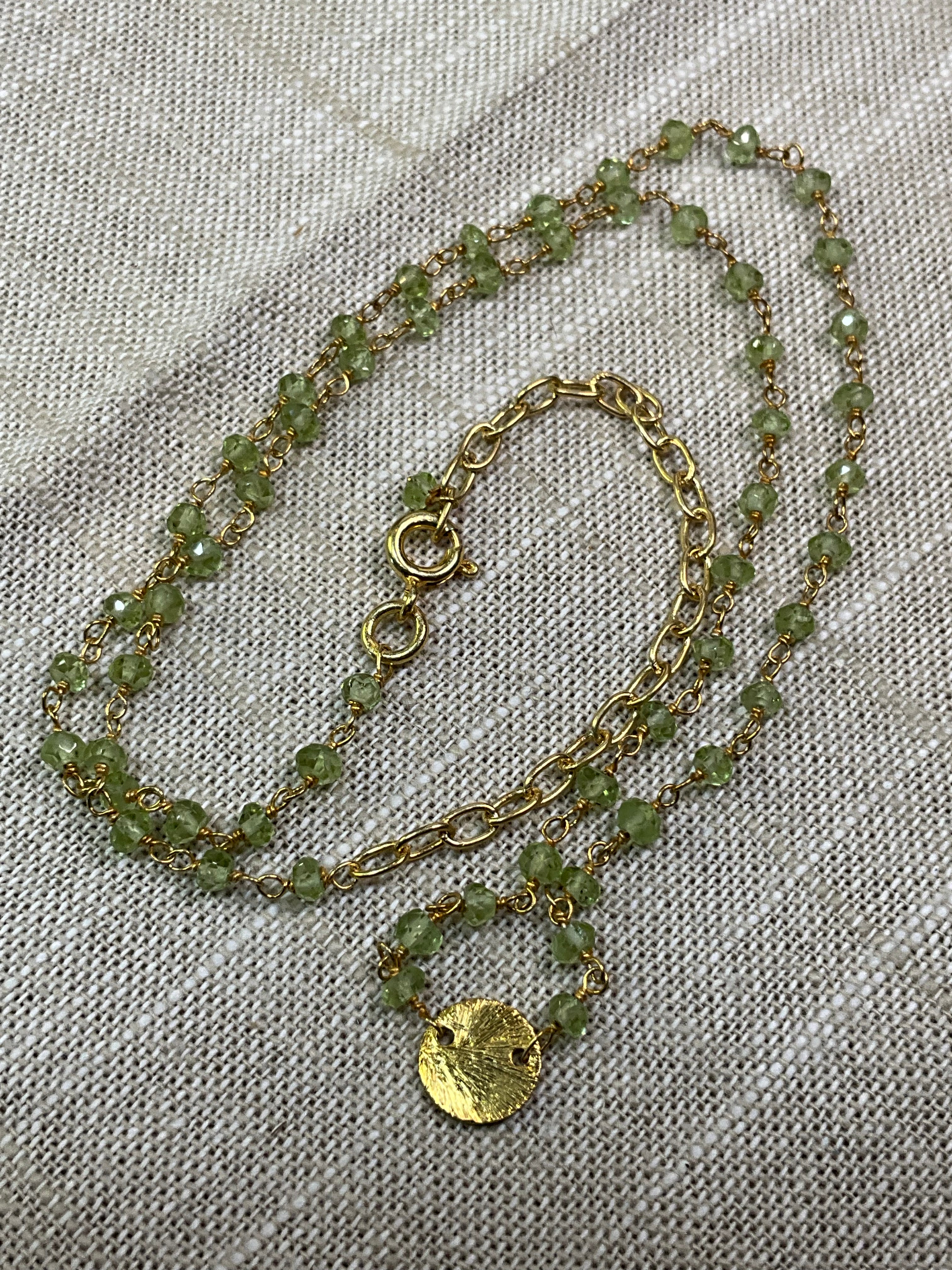 18k Gold Over Sterling Silver Peridot Necklace