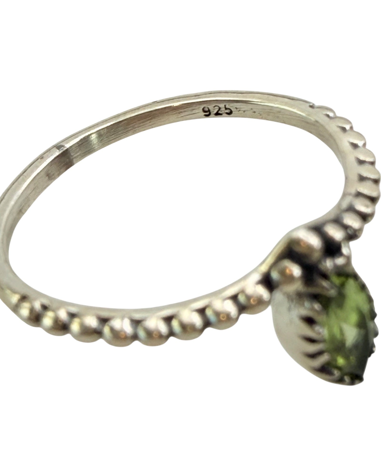 Sterling Silver Peridot Gemstone Ring