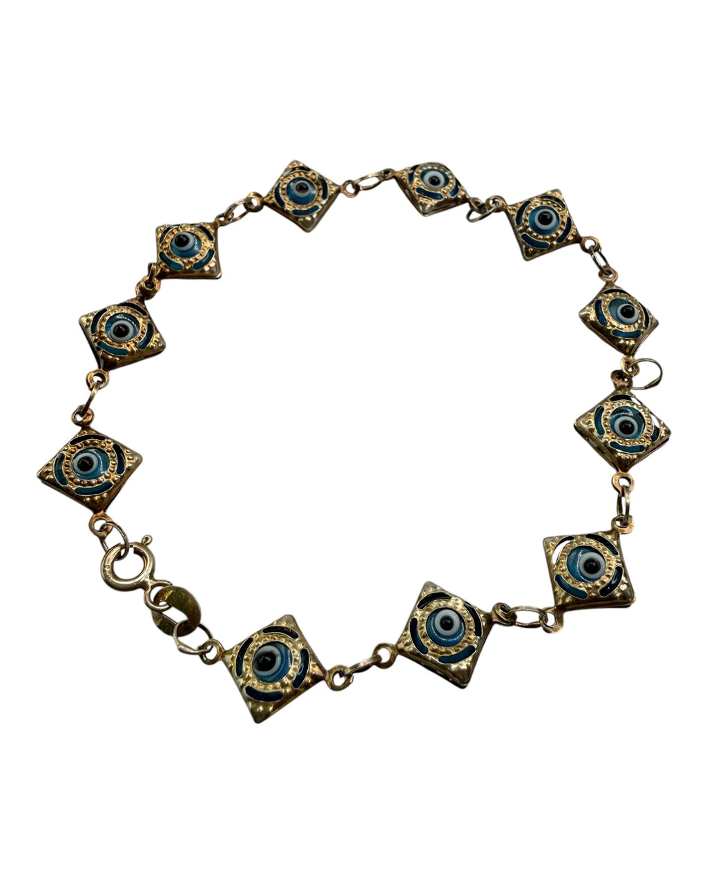 Gold Over Sterling Silver Evil Eye Bracelet