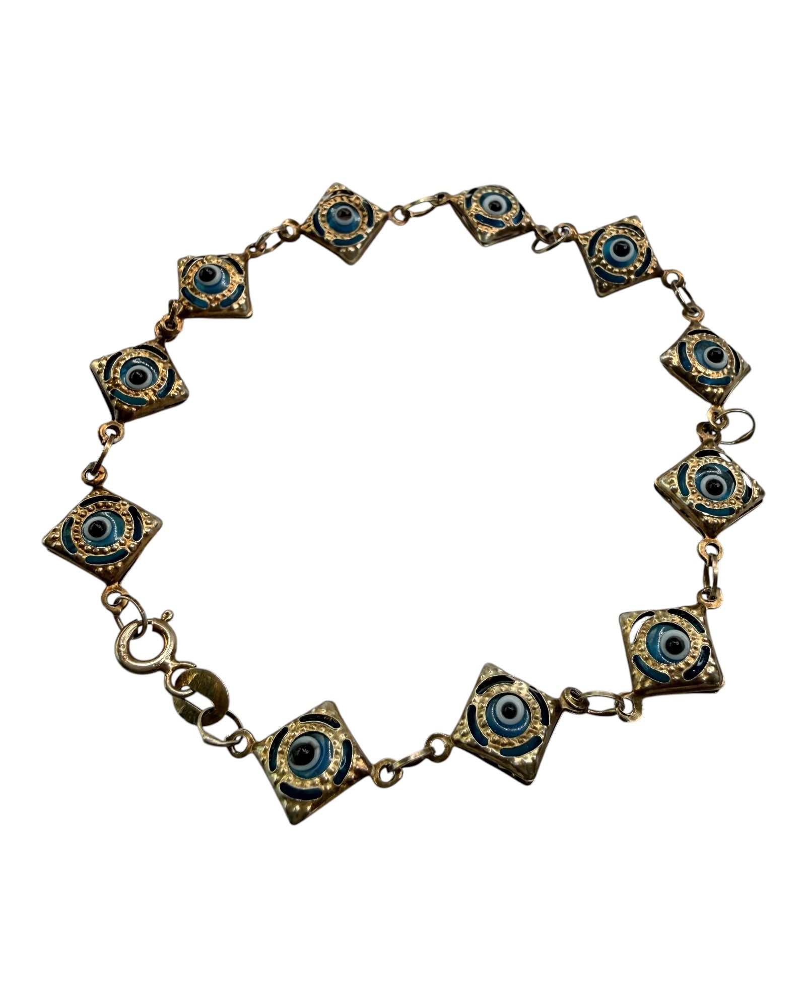 Gold Over Sterling Silver Evil Eye Bracelet