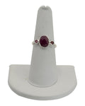 Sterling Silver Natural Ruby & Garnet Gemstone Ring