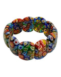 Milifiori Murano Beaded  Stretch Glass Bracelet