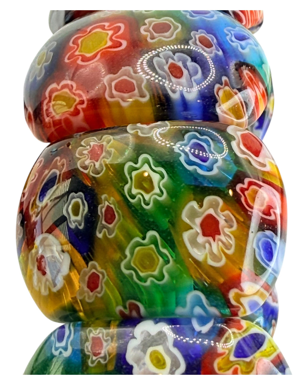 Milifiori Murano Beaded  Stretch Glass Bracelet