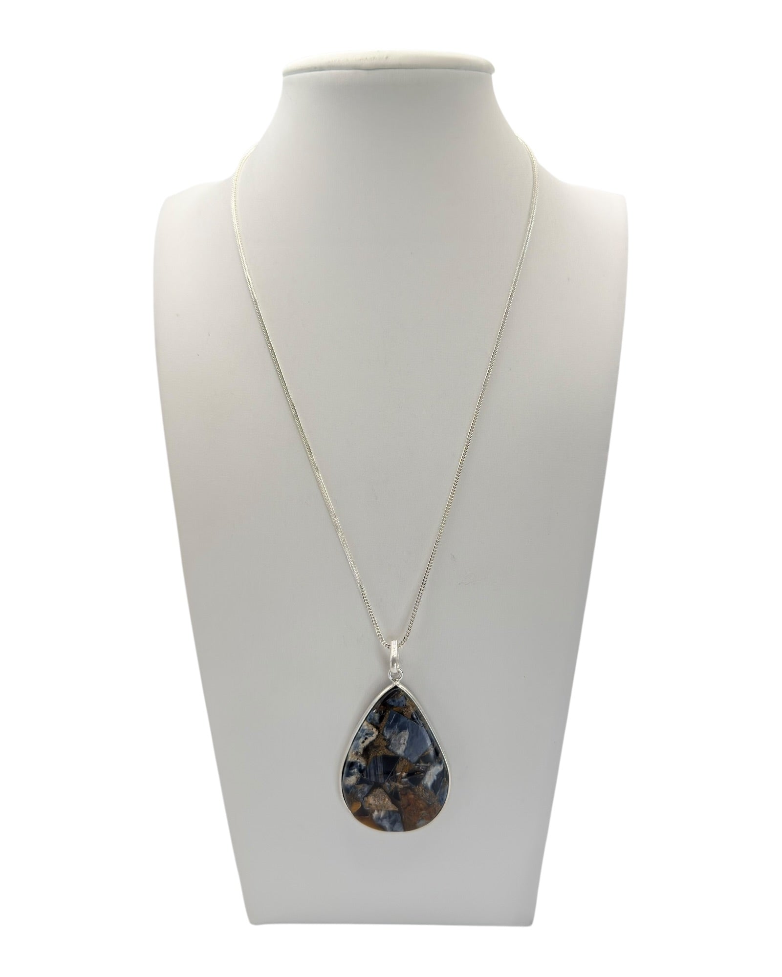 Sterling Silver Copper Pietersite Pendant Necklace