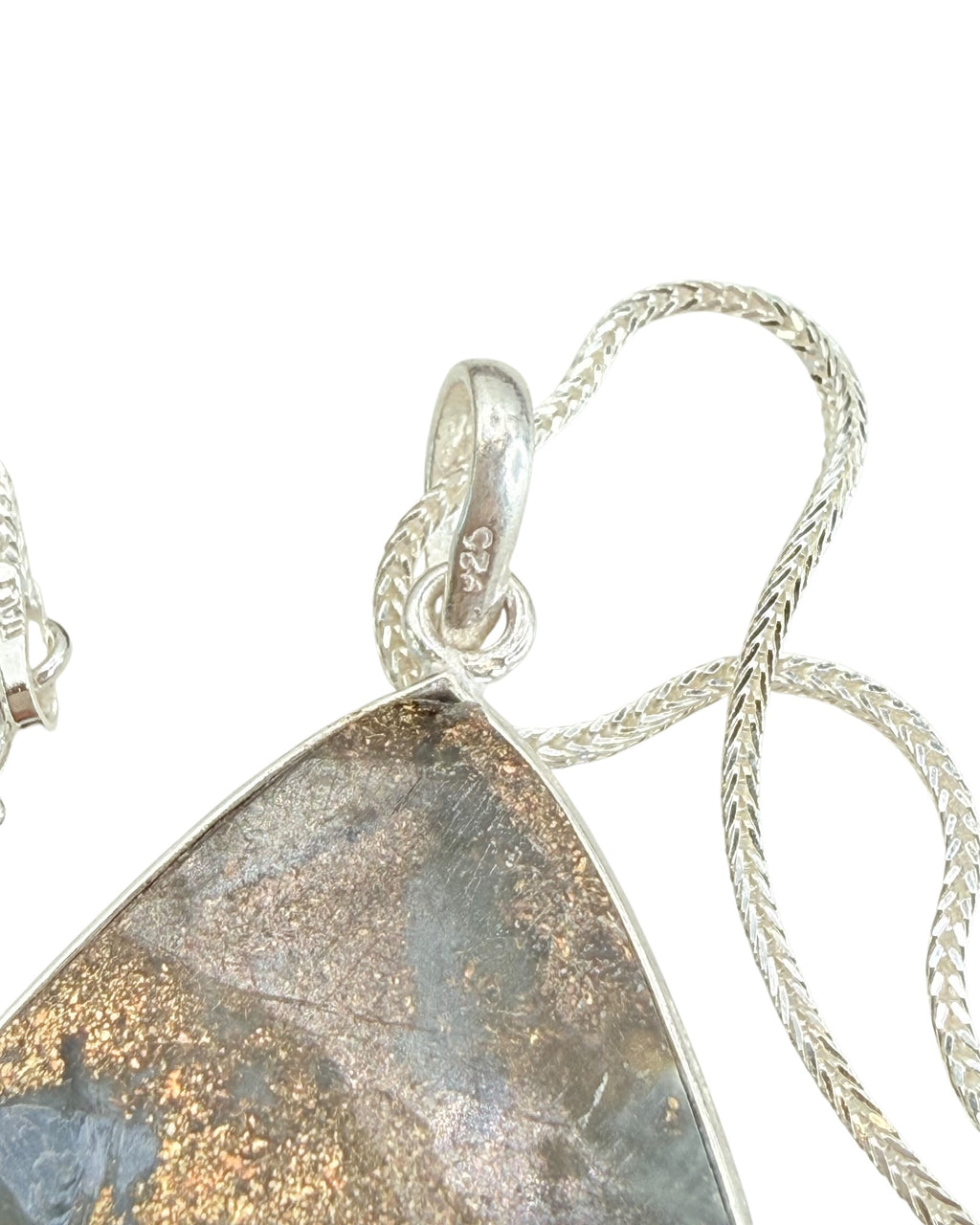 Sterling Silver Copper Pietersite Pendant Necklace