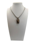 Tasco Mexico 13 grams Leopard Skin Jasper Pendant Necklace on 18” Chain - Estate Sale (Great Condition)
