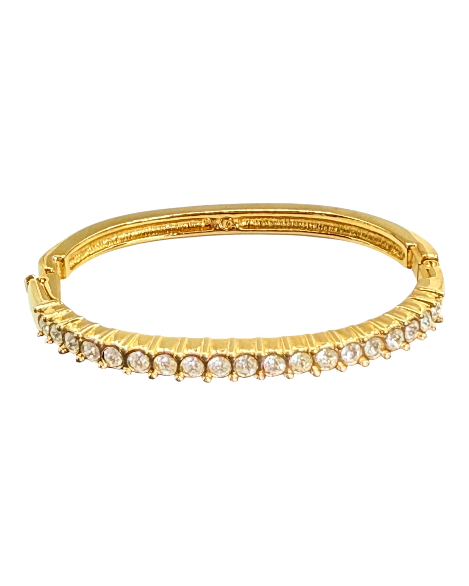 Swarovski Bangle Bracelet Gold Tone - Estate Sale (Great Condition)