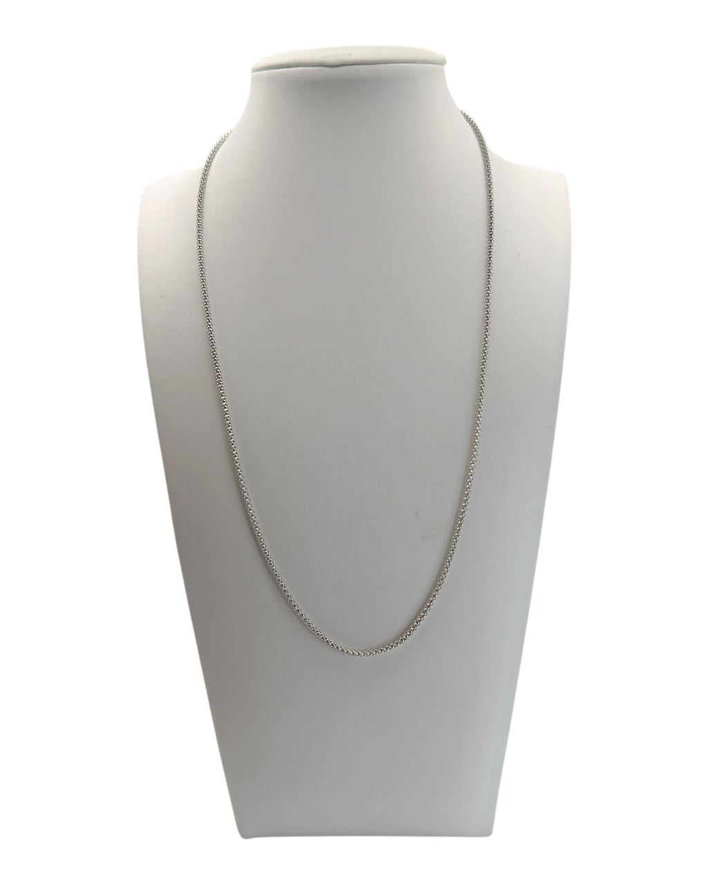 Italian Made Sterling Silver 18” Popcorn Chain - Estate Sale (Great Condition)