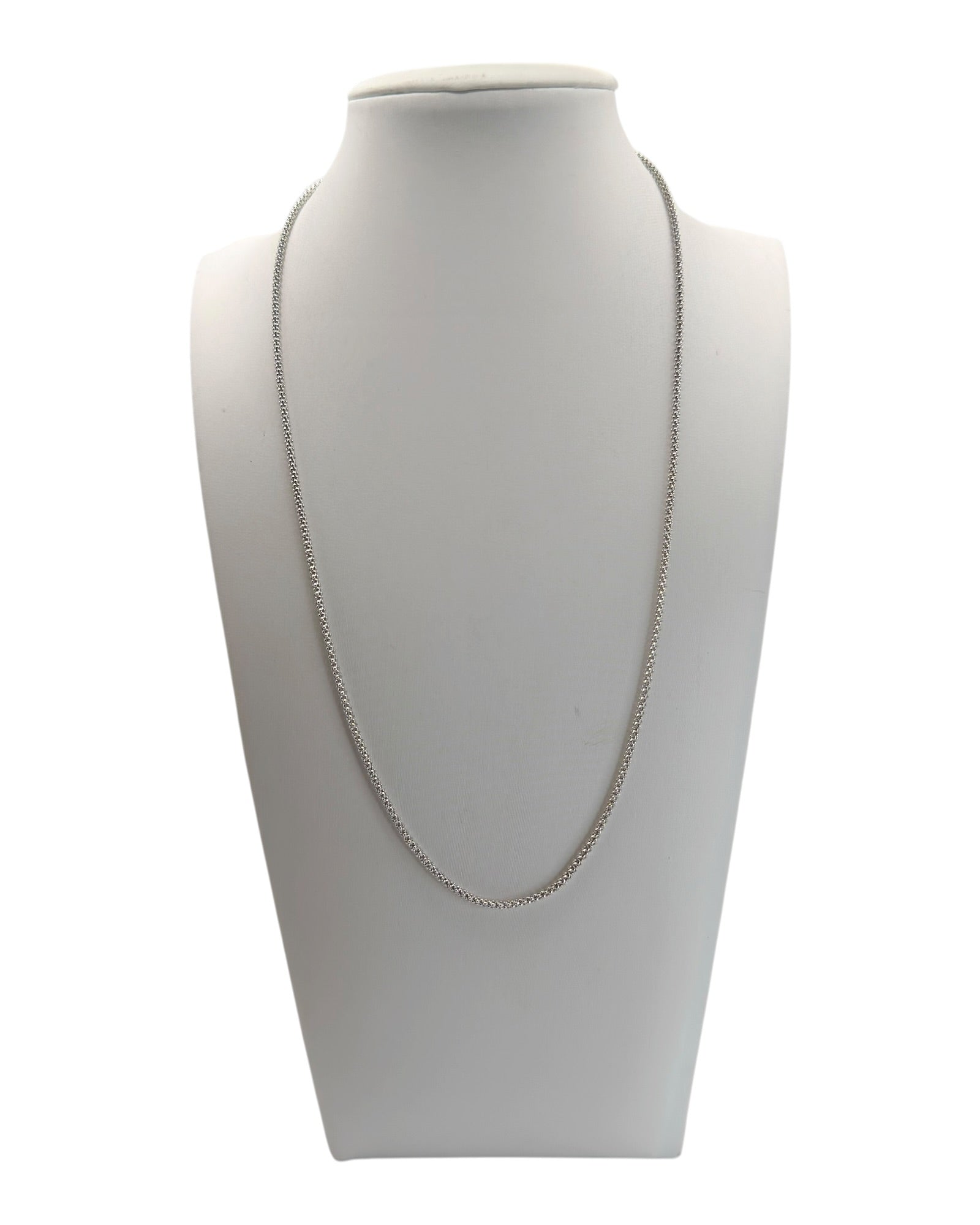 Italian Made Sterling Silver 18” Popcorn Chain - Estate Sale (Great Condition)