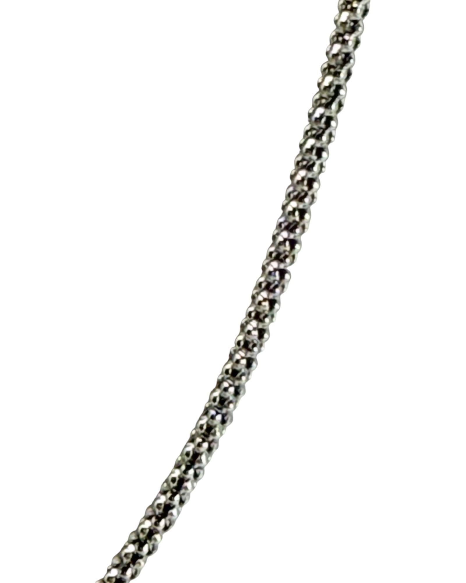 Italian Made Sterling Silver 18” Popcorn Chain - Estate Sale (Great Condition)