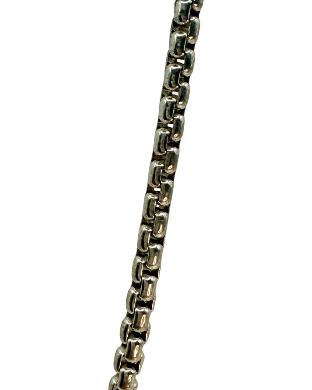 Sterling Silver 27 Grams Round Box 18” Chain - Estate Sale (Great Condition)