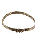 Italian Made Milor Riccio Sterling Silver Tri-Colored 8” Bracelet - Estate Sale (Great Condition)