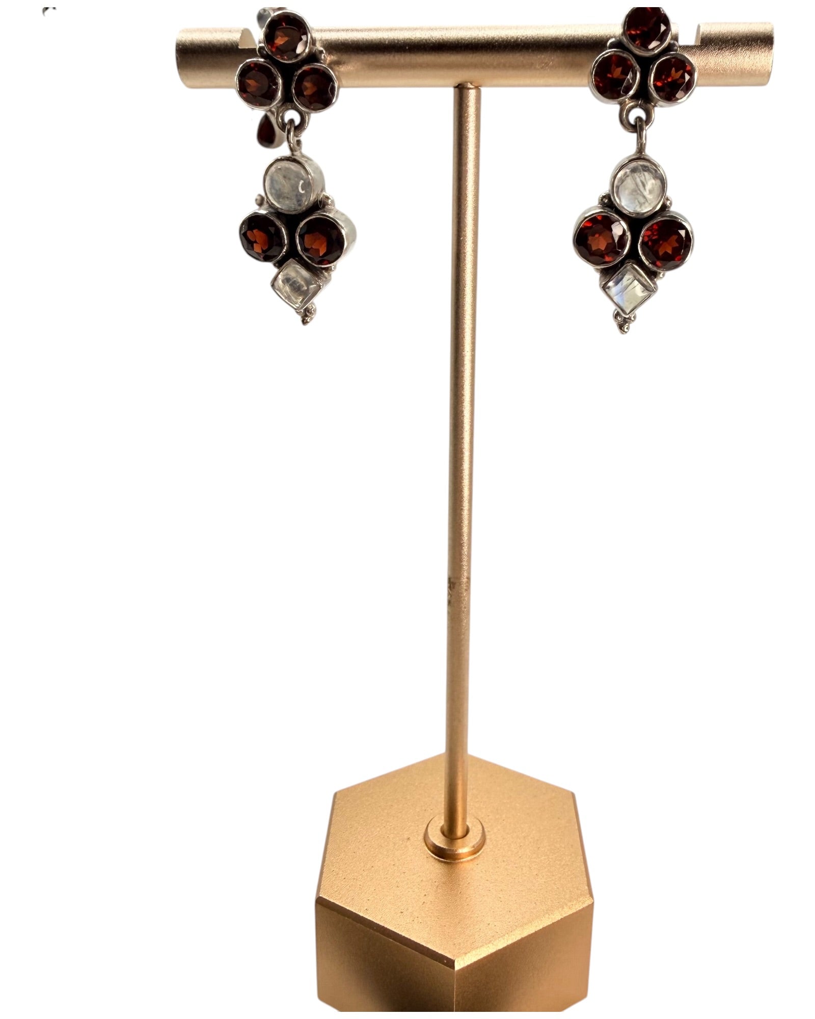 Nicky Butler Sterling Silver 16” Moonstone and Garnet Jewelry Set - Estate Sale (Great Condition)