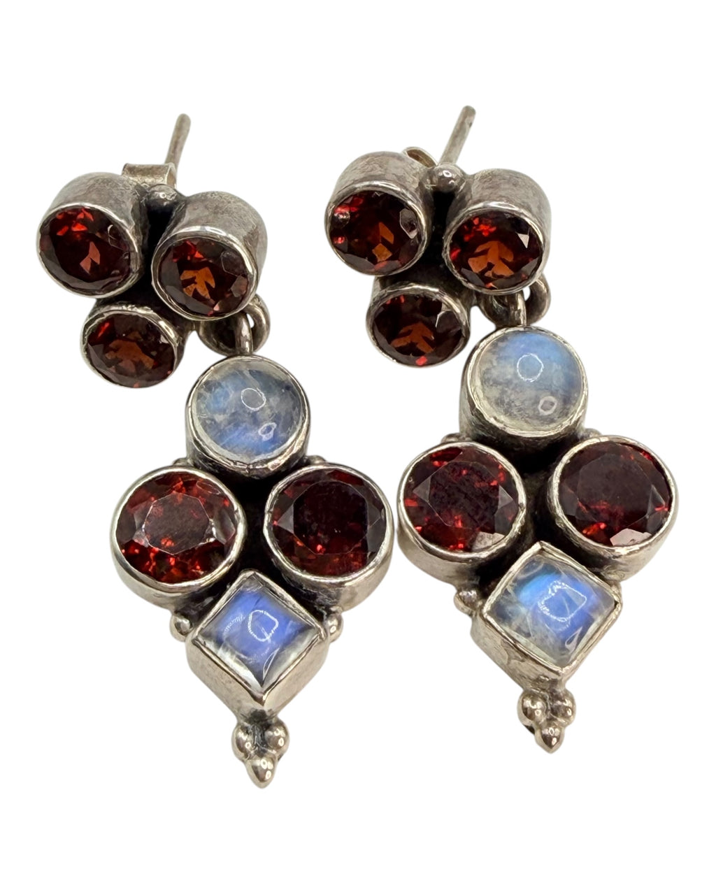Nicky Butler Sterling Silver 16” Moonstone and Garnet Jewelry Set - Estate Sale (Great Condition)