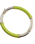 Milor 27 Grams Sterling Silver & Enamel 7” Bracelet & Hoop Earring Jewelry Set - Estate Sale (Great Condition)