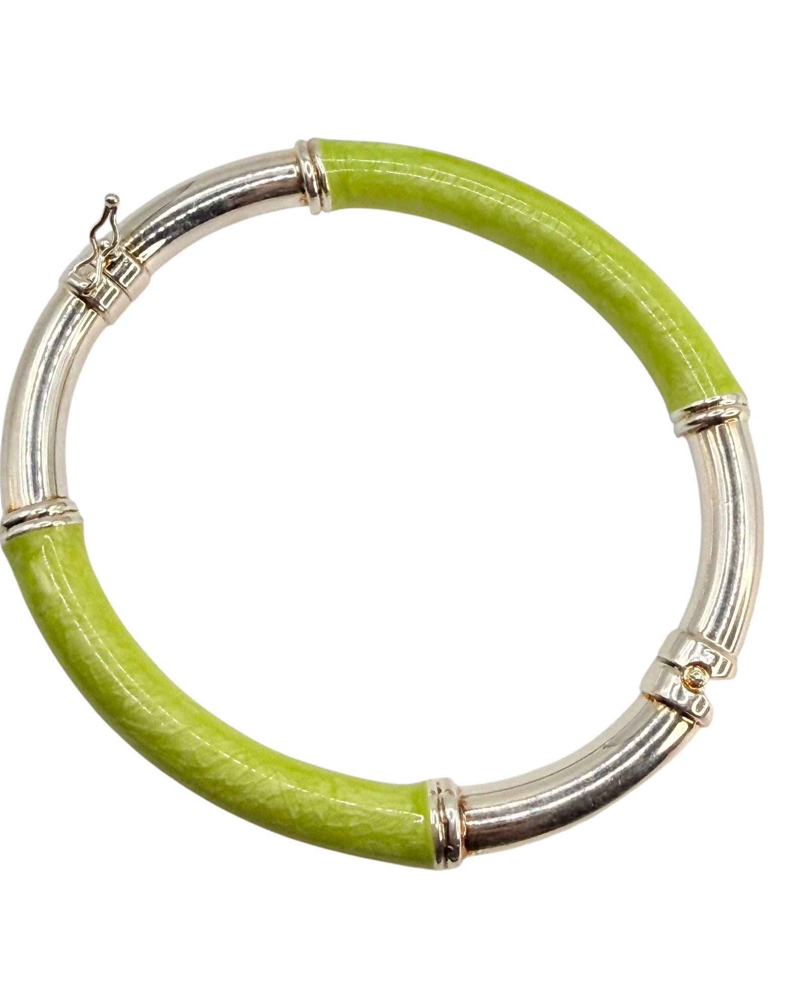 Milor 27 Grams Sterling Silver & Enamel 7” Bracelet & Hoop Earring Jewelry Set - Estate Sale (Great Condition)