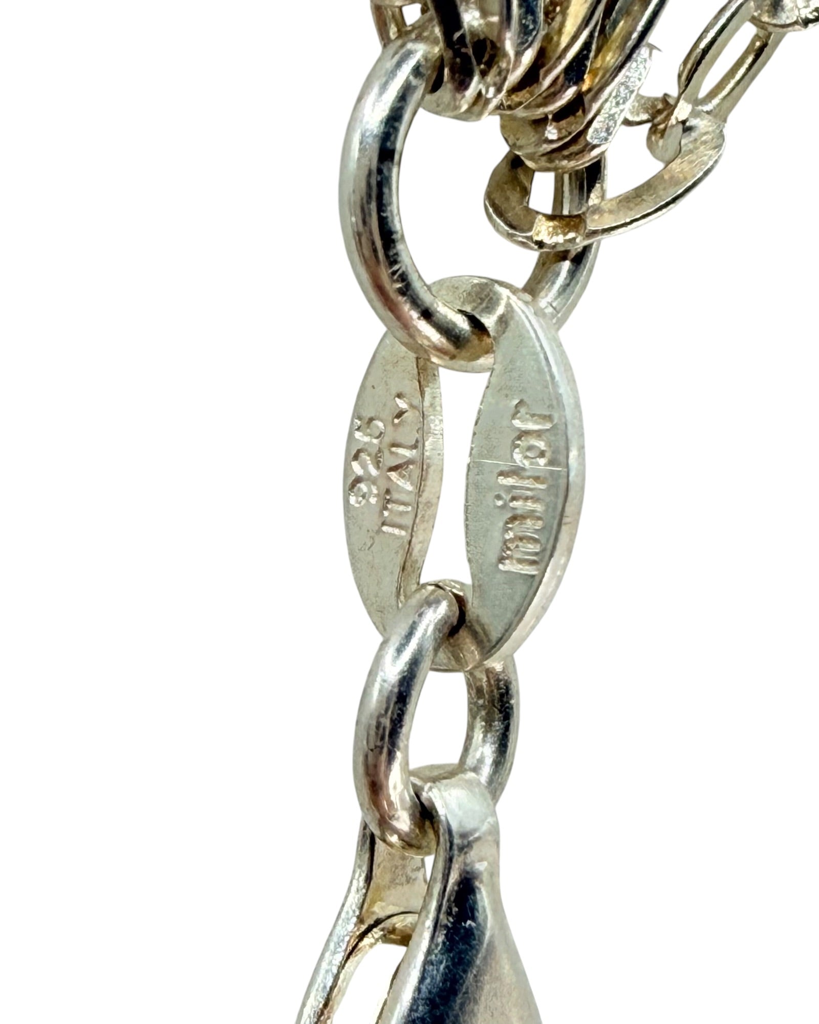Sterling Silver Milor 27 Grams Italian Made Multi-Chain Necklace 18” - Estate Sale (Great Condition)